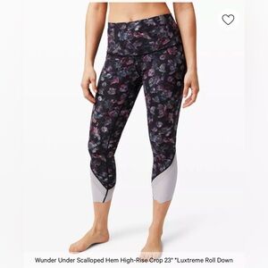 lululemon Wunder Under HR Crop 23” Scallop - size 10